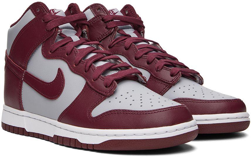Nike Burgundy Gray Dunk High Retro High Sneakers for Men Lyst