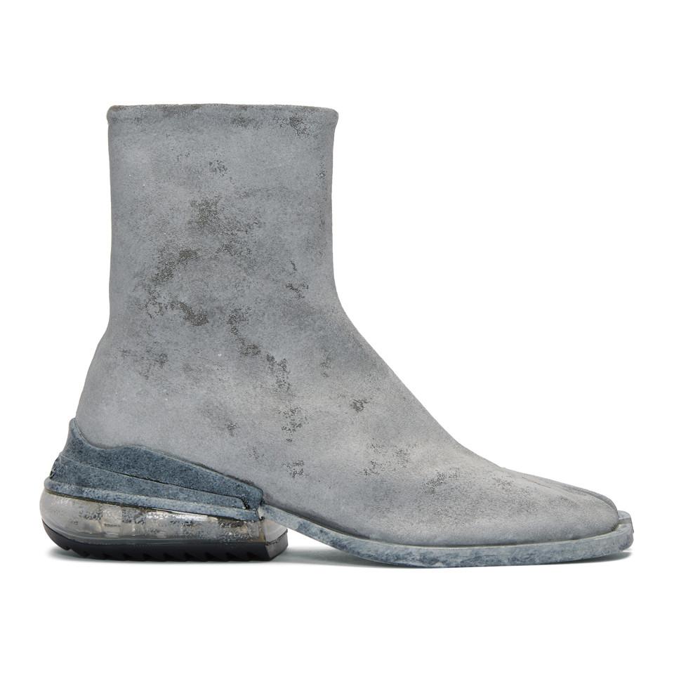 painted calfskin tabi boots