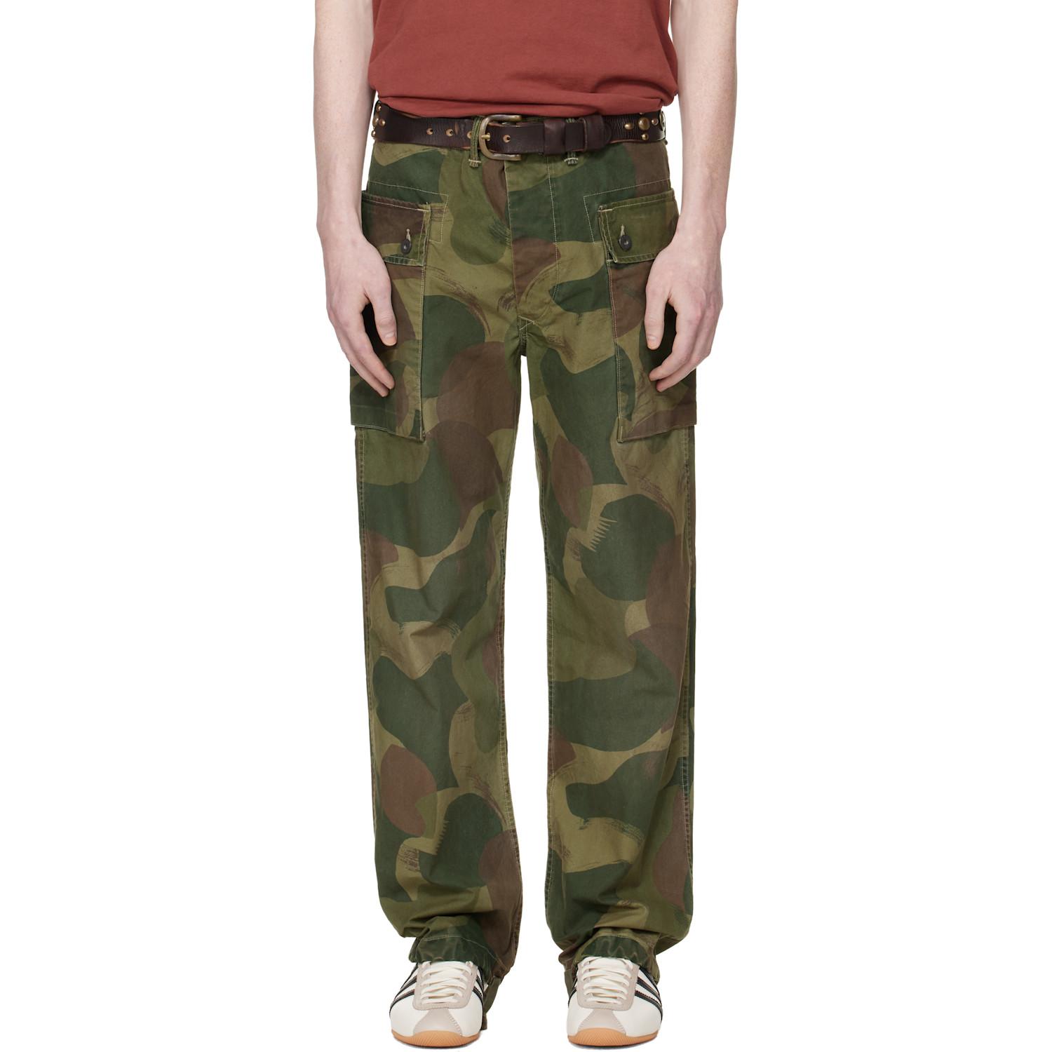 RRL Camo Poplin Field Cargo Pants in Green for Men | Lyst