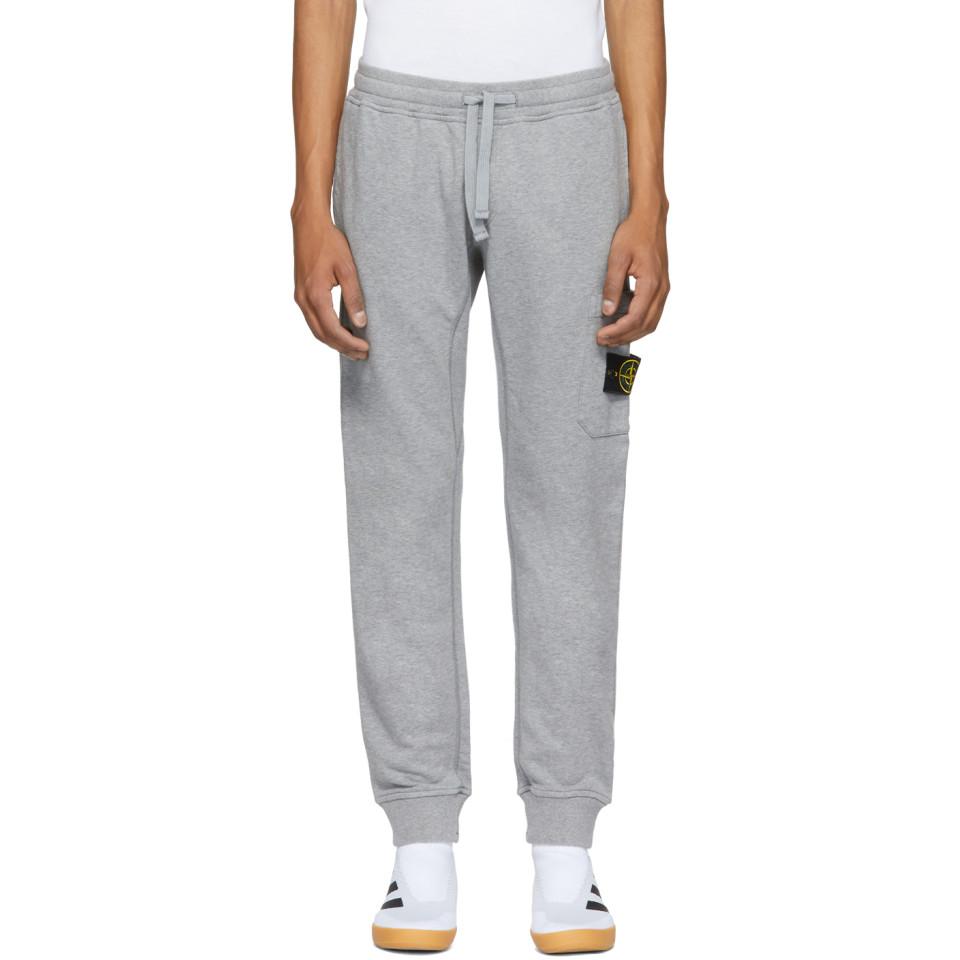 Stone Island Grey Pocket Sweatpants in Gray for Men - Lyst