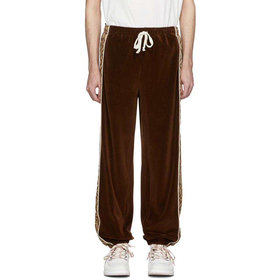 Gucci Sultan baggy Velvet Track Pants in Brown for Men - Save 12% - Lyst