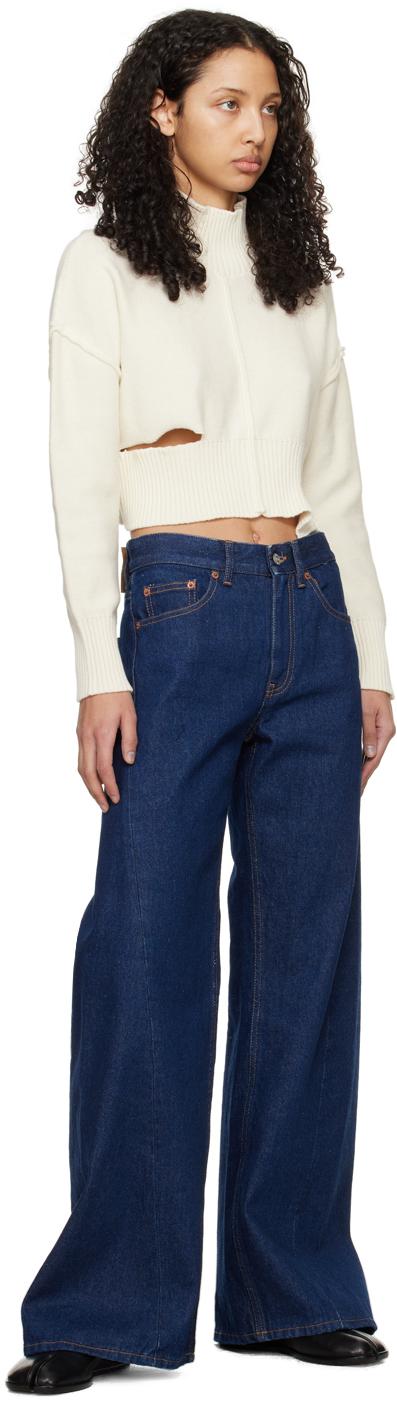 MM6 by Maison Martin Margiela レディース ブルー オフホワイト 