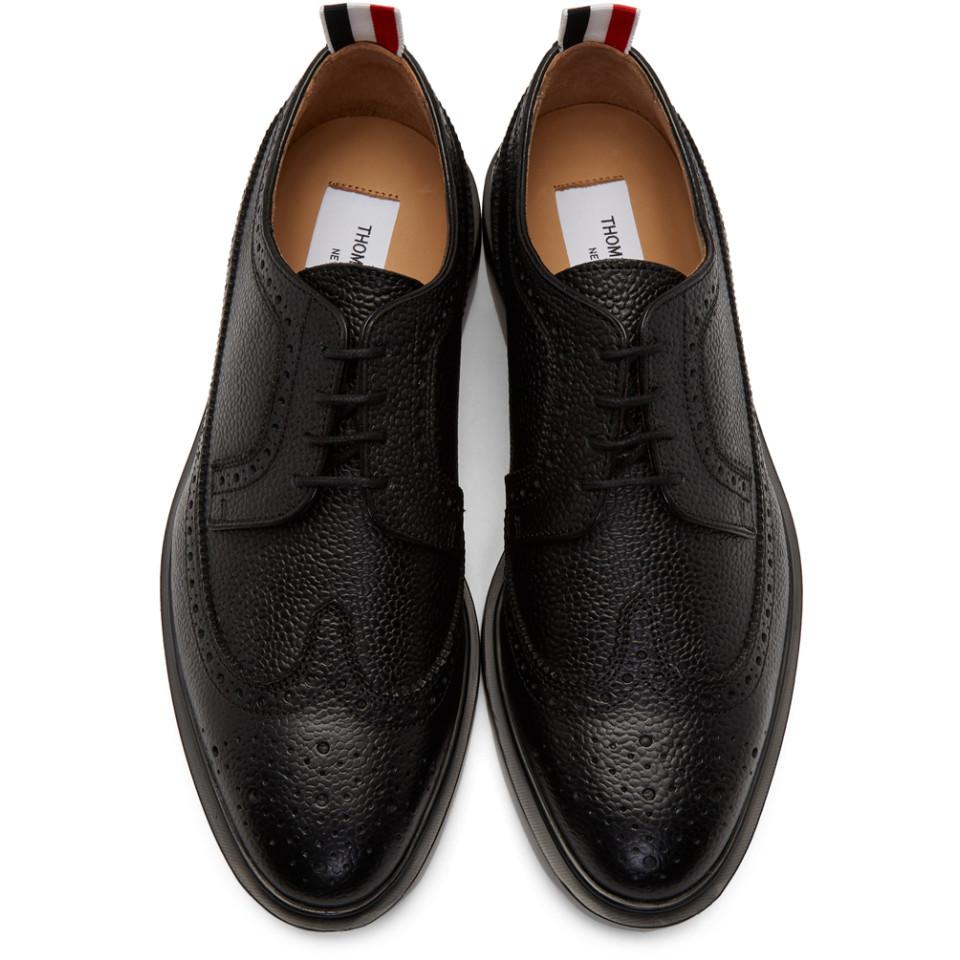 Thom Browne Leather Black Classic Longwing Brogues for Men - Lyst
