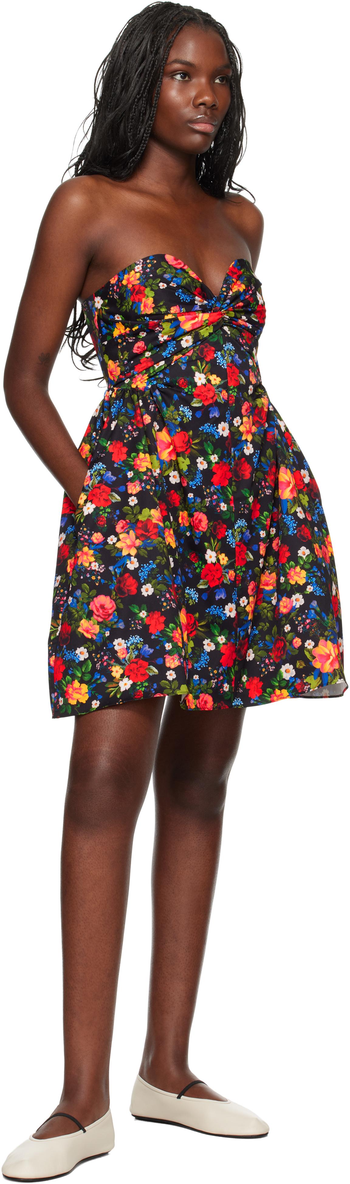 Kika Vargas レディース ブラック マルチカラー Fiona ミニワンピース  