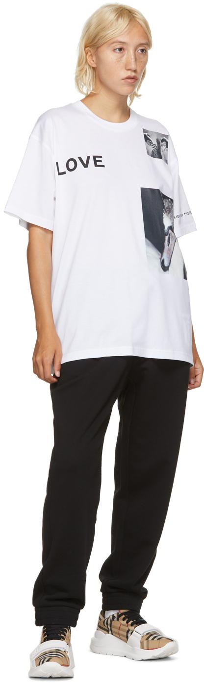 Burberry Cotton 'love' Swan T-shirt in 