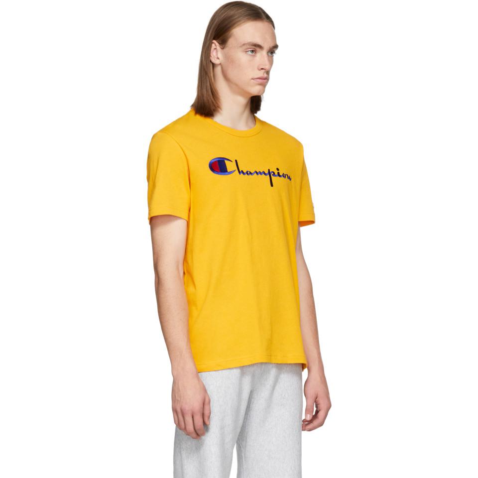 yellow champion shirt men