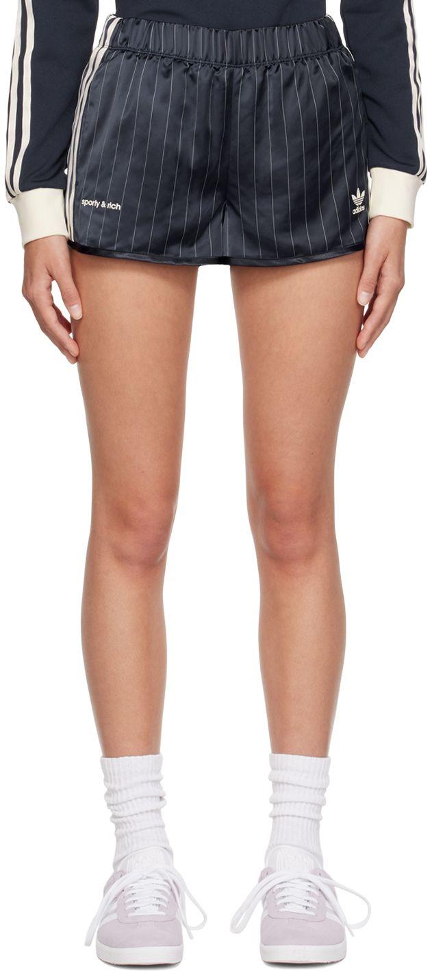 新品 ADIDAS sporty&rich ショーツ ネイビー S adidas x Sporty & Rich Track Short Navy/White - SS24 - US