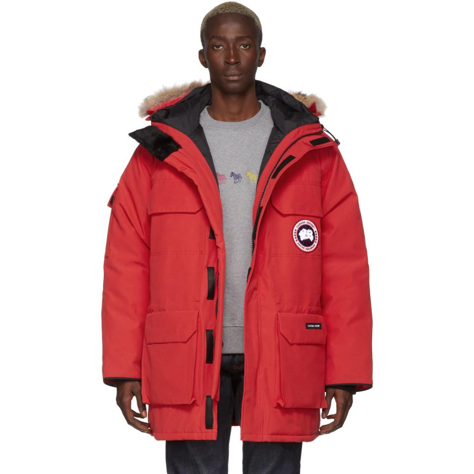 Canada Goose Canvas Red Down Expedition Parka for Men - Lyst