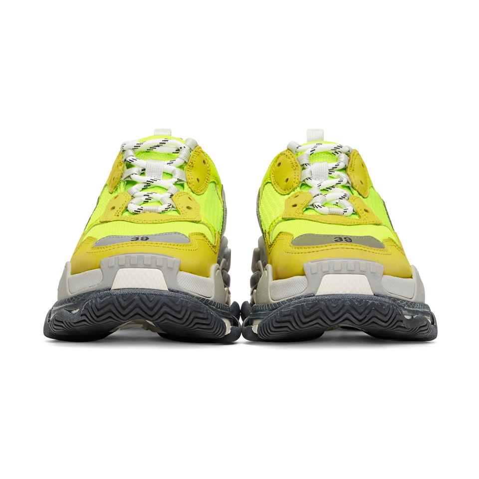 mens yellow balenciaga sneakers