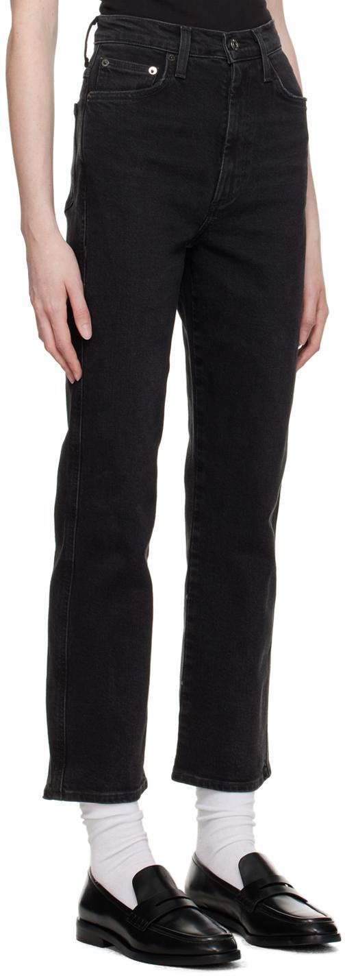 Agolde Black Pinch Waist Kick Jeans Lyst UK