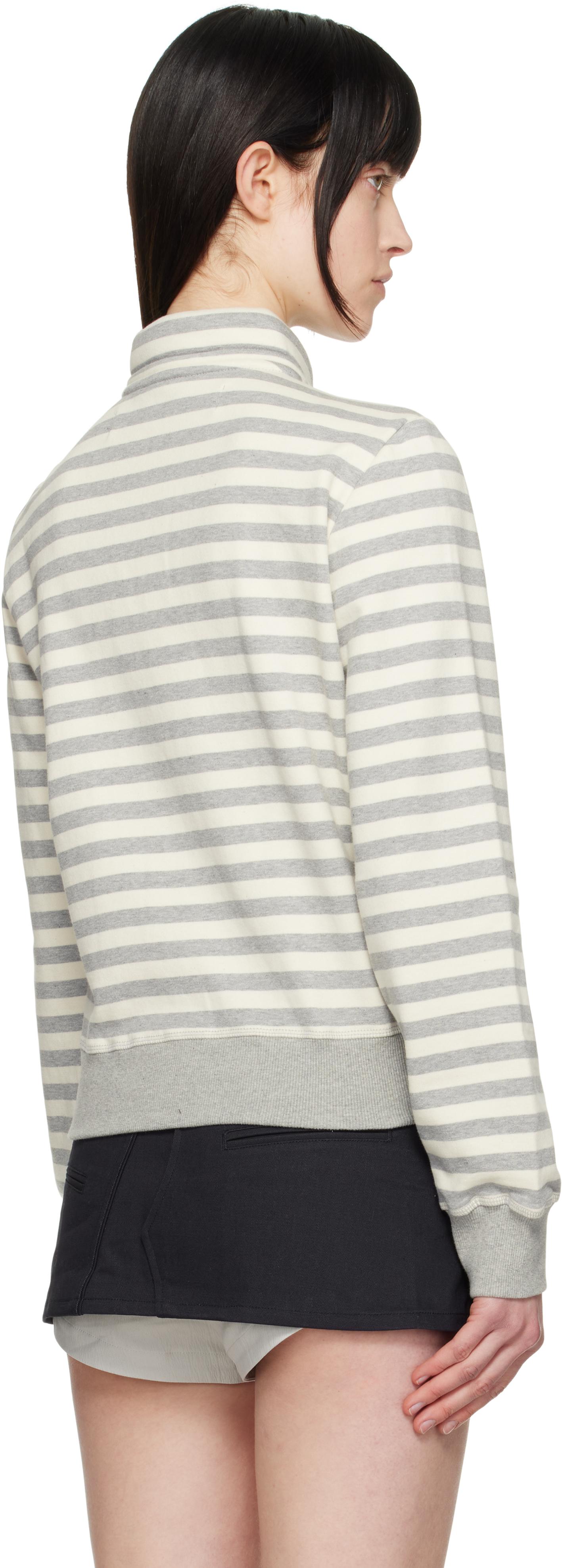 OPEN YY Appliqué Zipup Sweatshirt in Black | Lyst