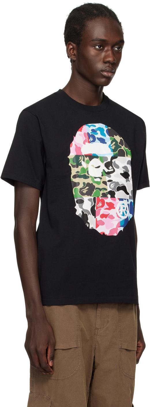 A Bathing Ape Abc Camo Crazy Big Ape Head T-shirt in Black for Men