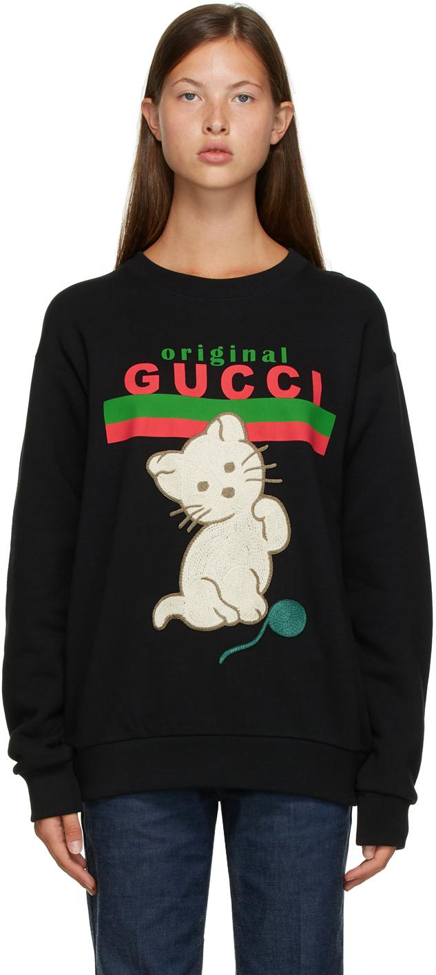 Black cat sweater gucci Outlet