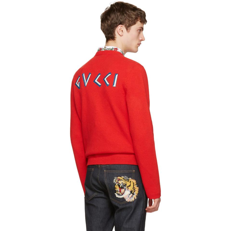 Pull rouge Donald Duck Gucci pour homme en coloris Rouge | Lyst