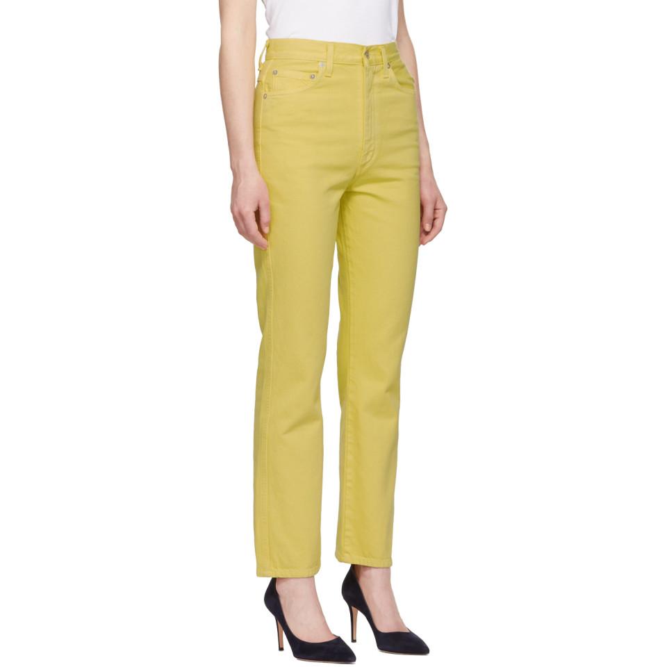 Agolde yellow jeans Outlet