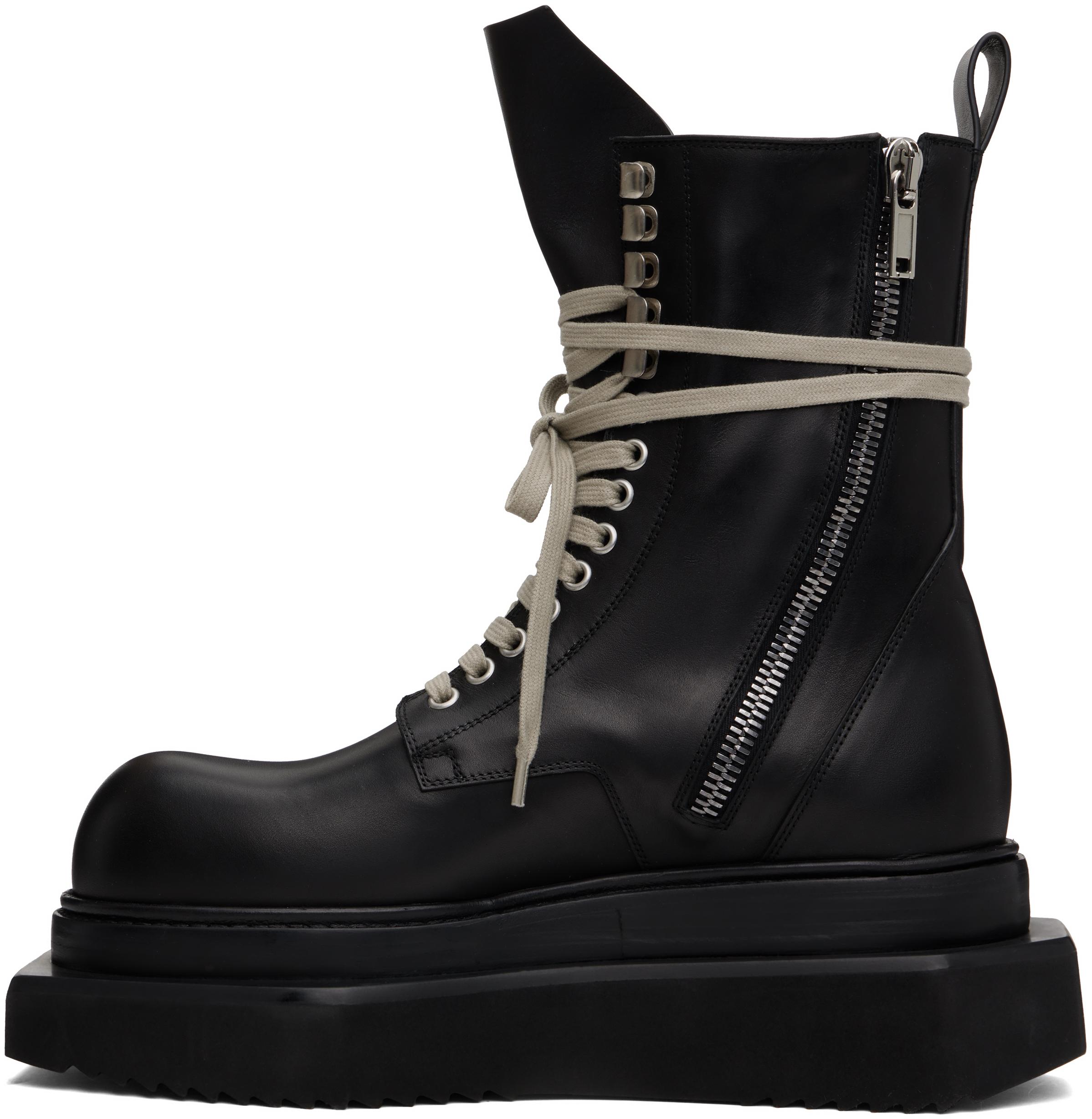 【正規品】Rick Owens ブラック Hollywood Kowboys ロングブーツ RICK OWENS(リックオウエンス) ロングブーツ(レディース) - 海外
