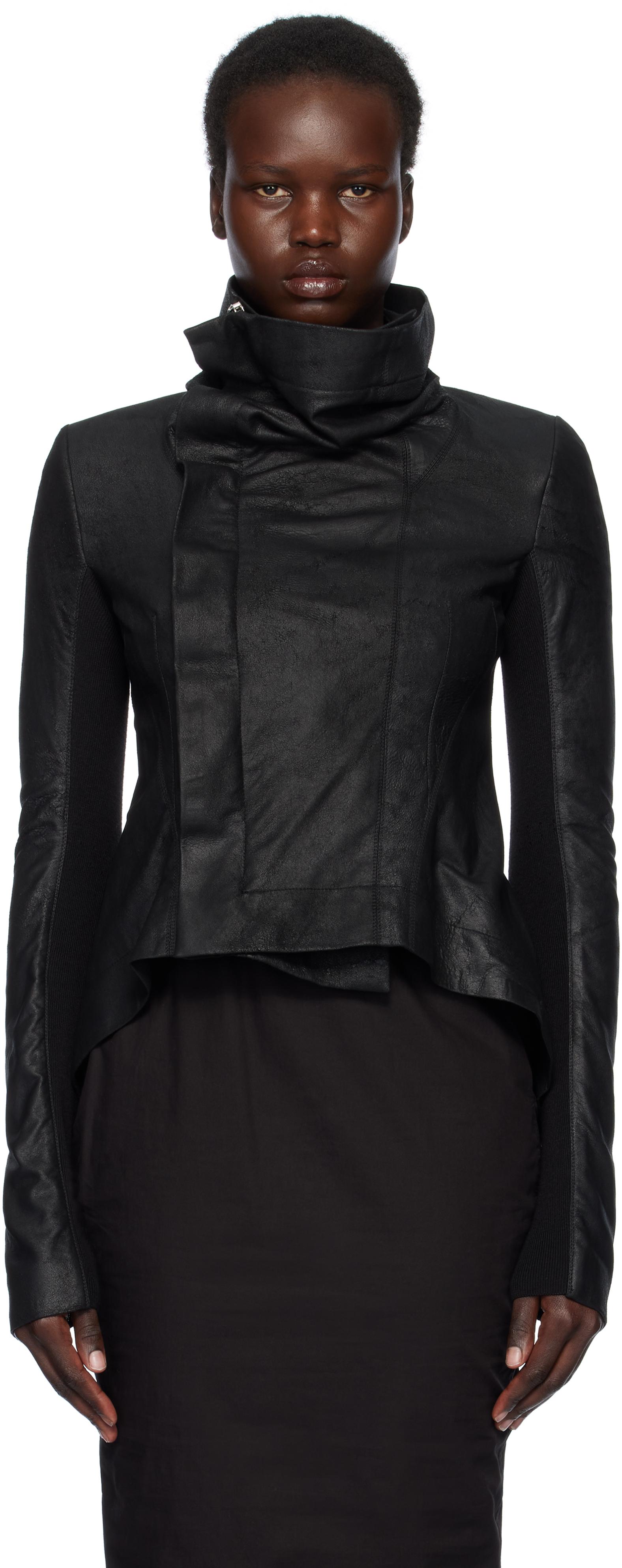 【送料&関税込】Rick Owens Hollywood Naska Biker RICK OWENS Naska leather biker jacket | NET-A-PORTER