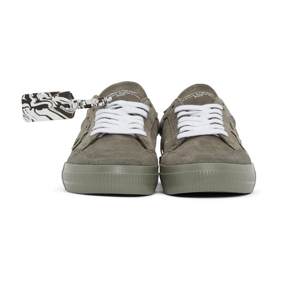 Off-White c/o Virgil Abloh Green Suede Vulcanized Low Sneakers for Men |  Lyst