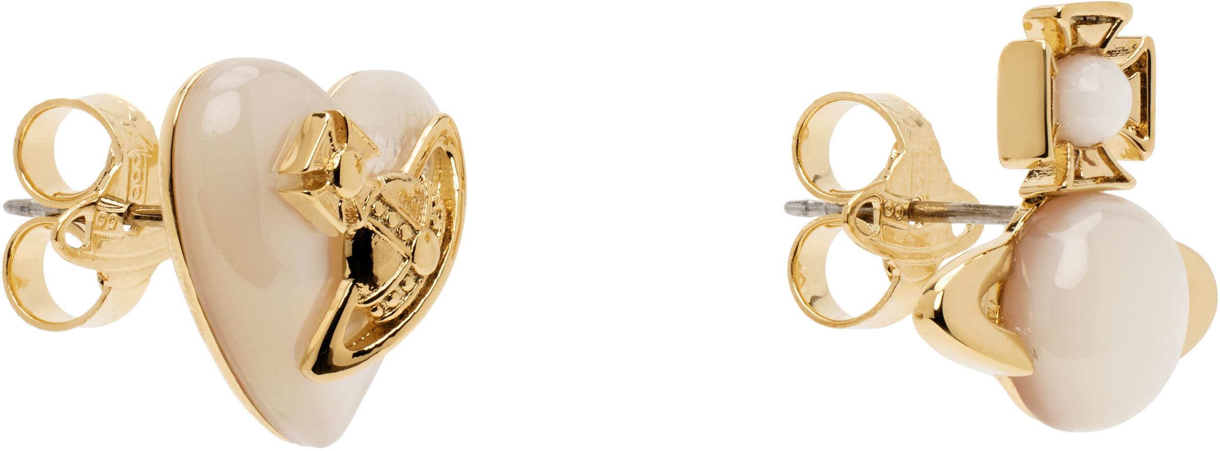 【Vivienne Westwood】Thomasina ピアス ゴールド Thomasina Earrings in GOLD-WHITE-MOP | Vivienne Westwood®