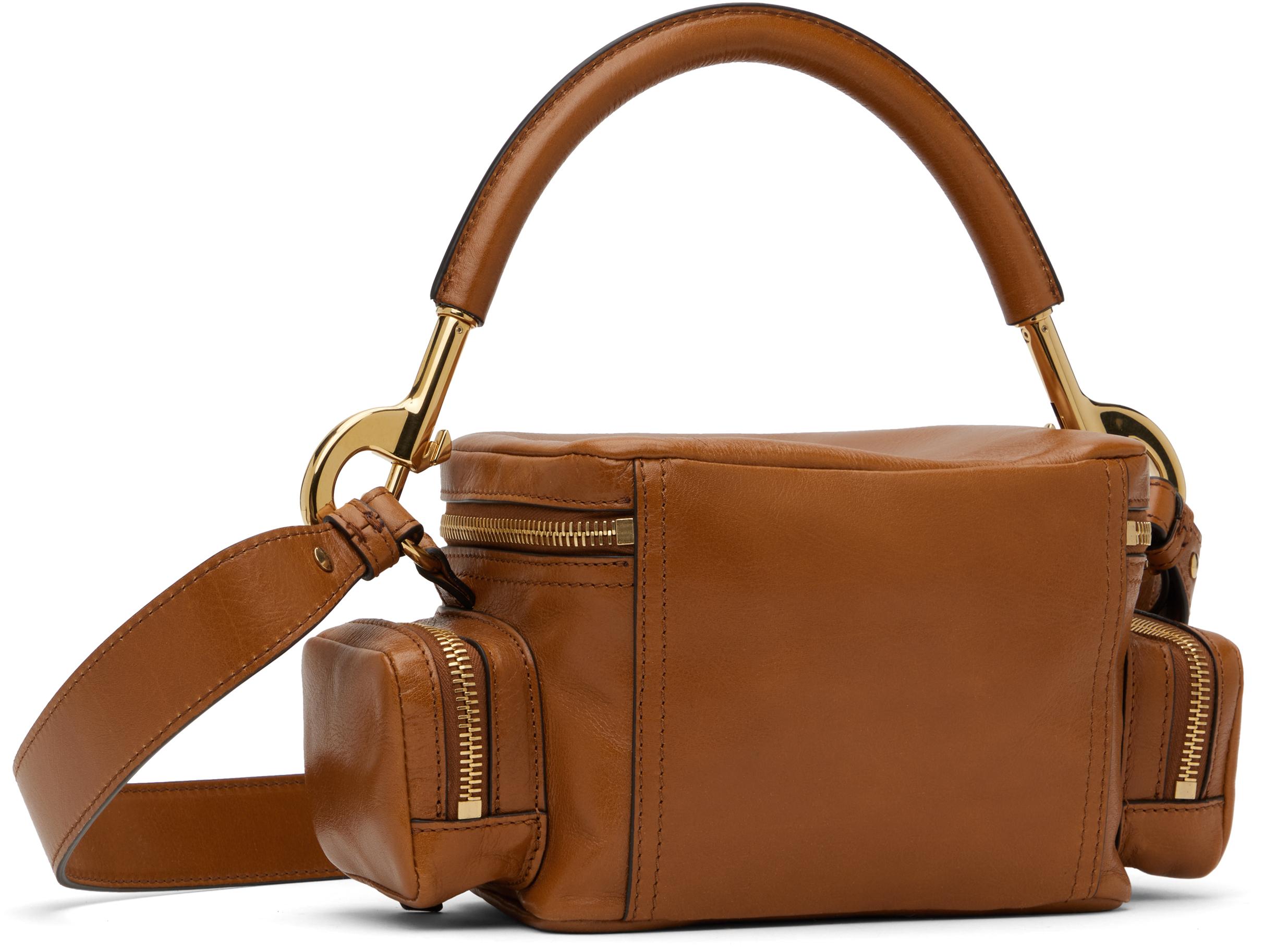 Chloé レディース ブラウン タン スモール カメラバッグ ショルダーバッグ