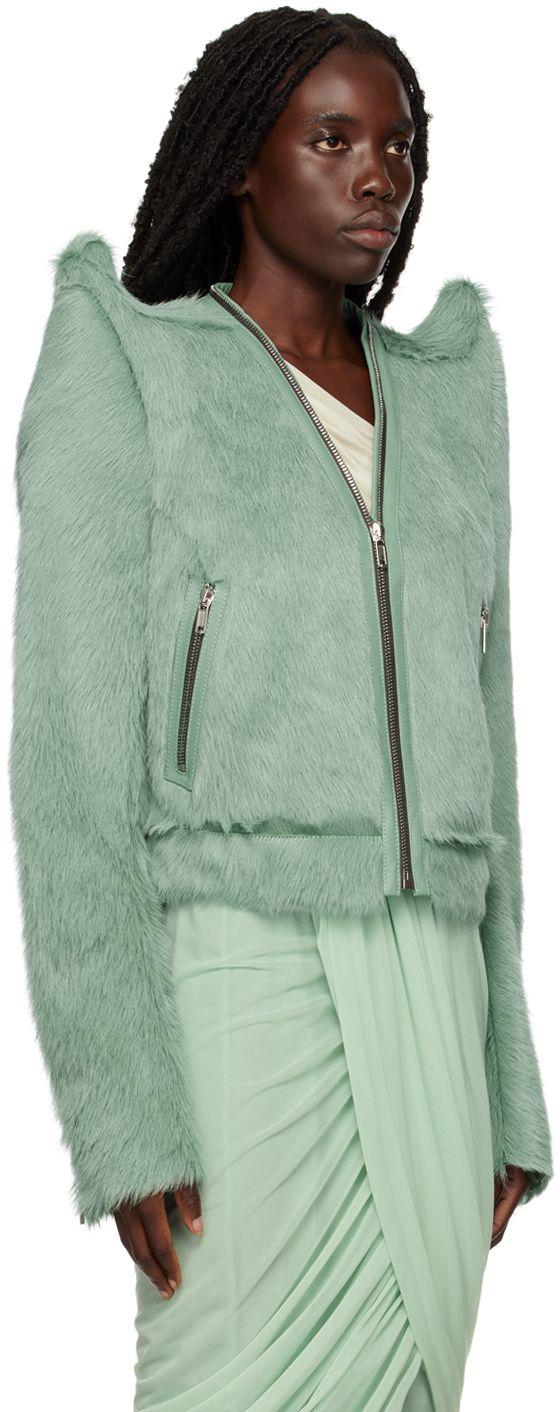 Rick Owens Green Klaus Leather Jacket | Lyst