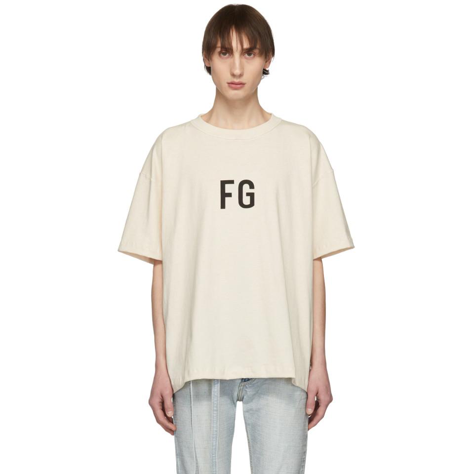 Fear Of God Ssense Exclusive Off-white Fg T-shirt in Cream (Natural) for  Men | Lyst