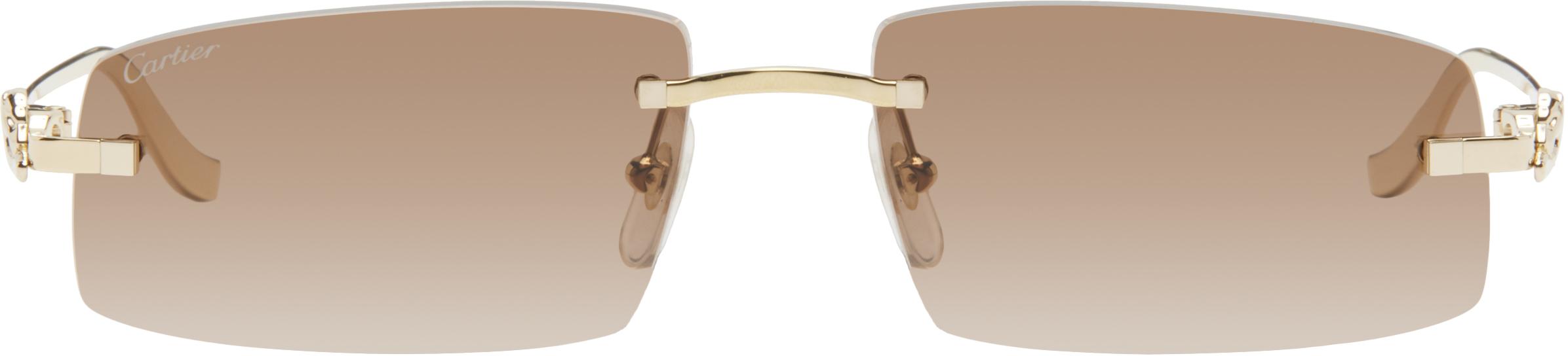 Cartier メンズ ブラック ゴールド Ct0505S サングラス サングラス
