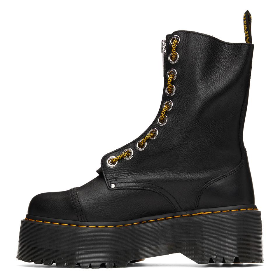 Dr. Martens Leather Black Sinclair Hi Max Platform Boots - Lyst