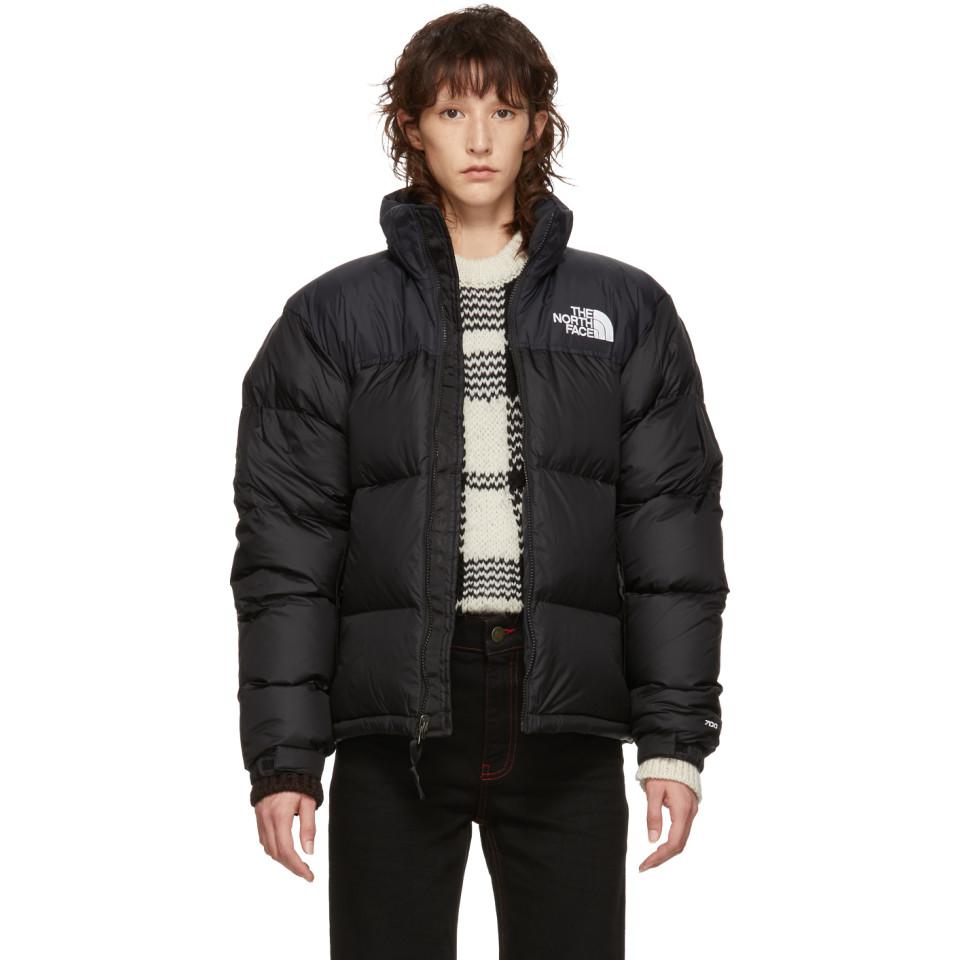 black north face padded jacket