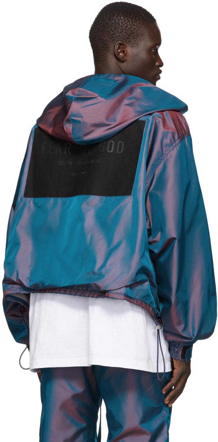 メンズ Fear Of God ブルー ナイロン イリディセントフル