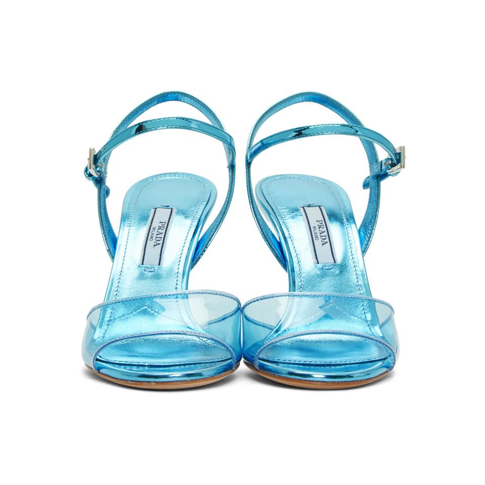 Prada blue cheap heels