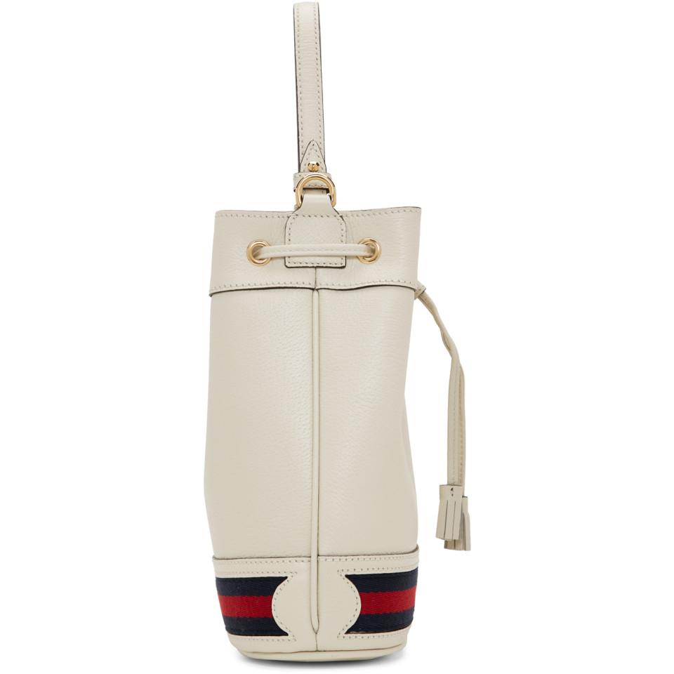 Gucci Leather Ophidia Small Bucket Bag in White Save 20 Lyst