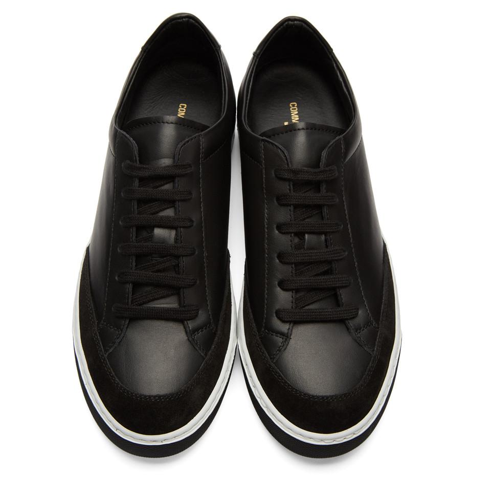 Common Projects Leather Black Tennis Pro Sneakers for Men - Lyst