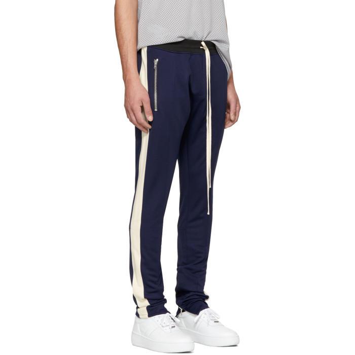Fear Of God Silk Navy Double Knit Track Pants in Blue for Men - Lyst