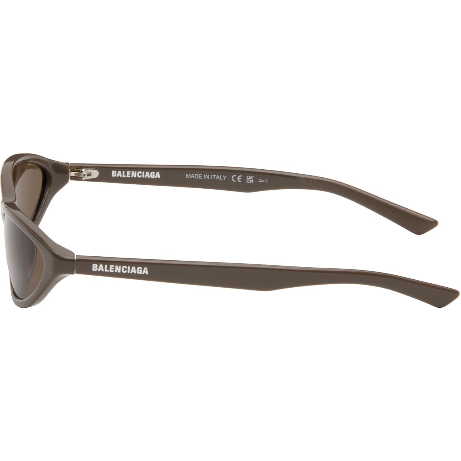 Balenciaga Paris Transparent Taupe Oval Sunglasses - No Case Balenciaga BB0396SK Acetate Oval Sunglasses | Neiman Marcus main image 2