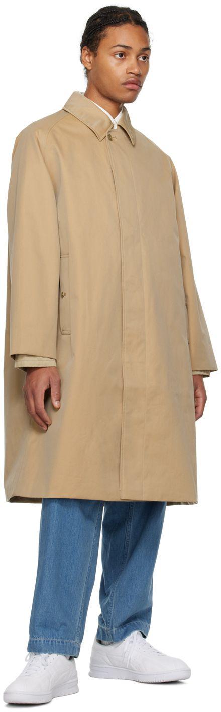 Nanamica Beige Balmacaan Coat in Blue for Men | Lyst