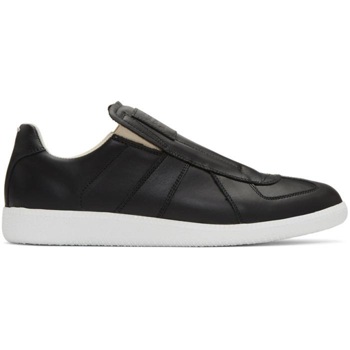 Maison Margiela Black Laceless Replica Slip-on Sneakers for Men | Lyst