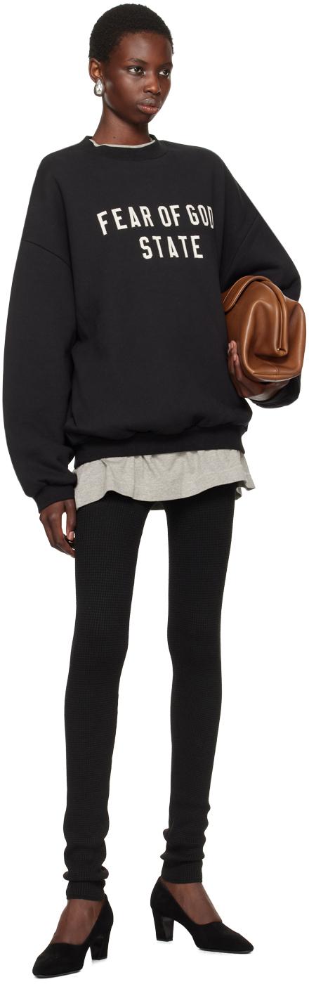 Fear Of God レディース ブラック クルーネック スウェットシャツ 