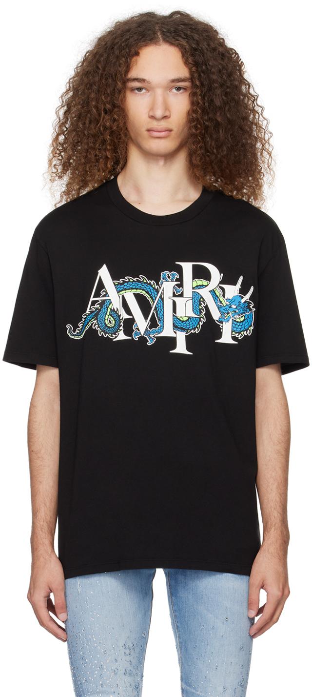 AMIRI CNYドラゴン Tシャツ ブラック 存在感のあるデザイン AMIRI Men's CNY Dragon T-Shirt in Black Amiri