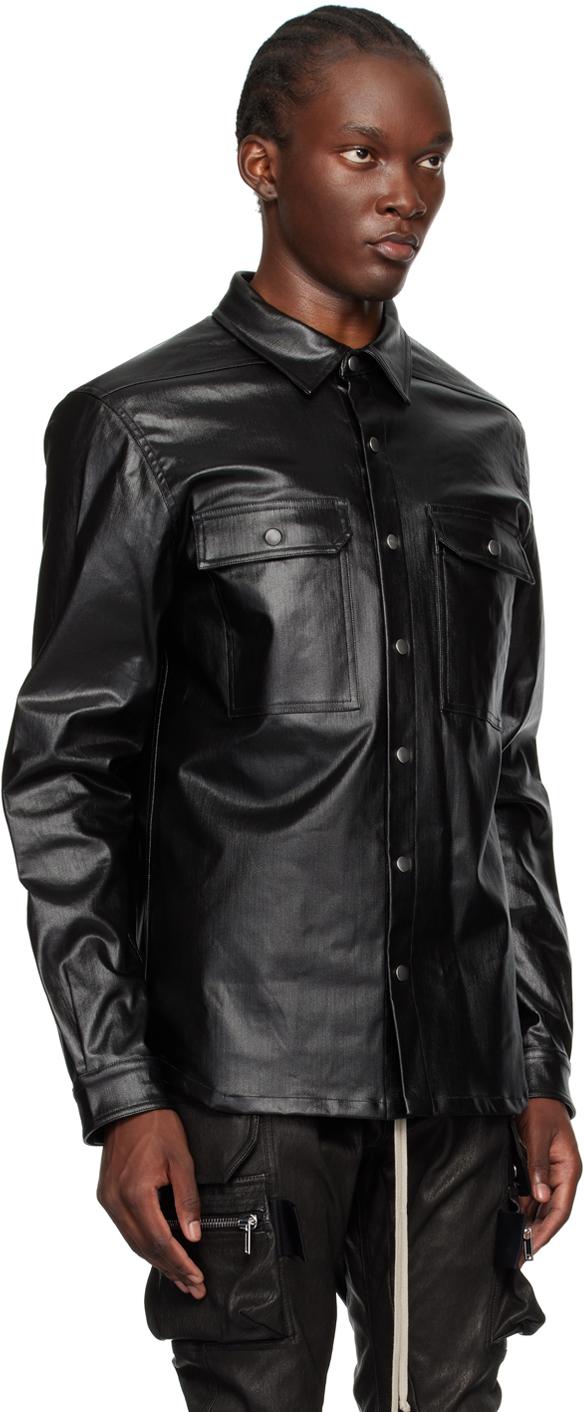 Rick Owens メンズ ブラック Porterville コーティング デニム Rick Owens メンズ ブラック Porterville コーティング デニム