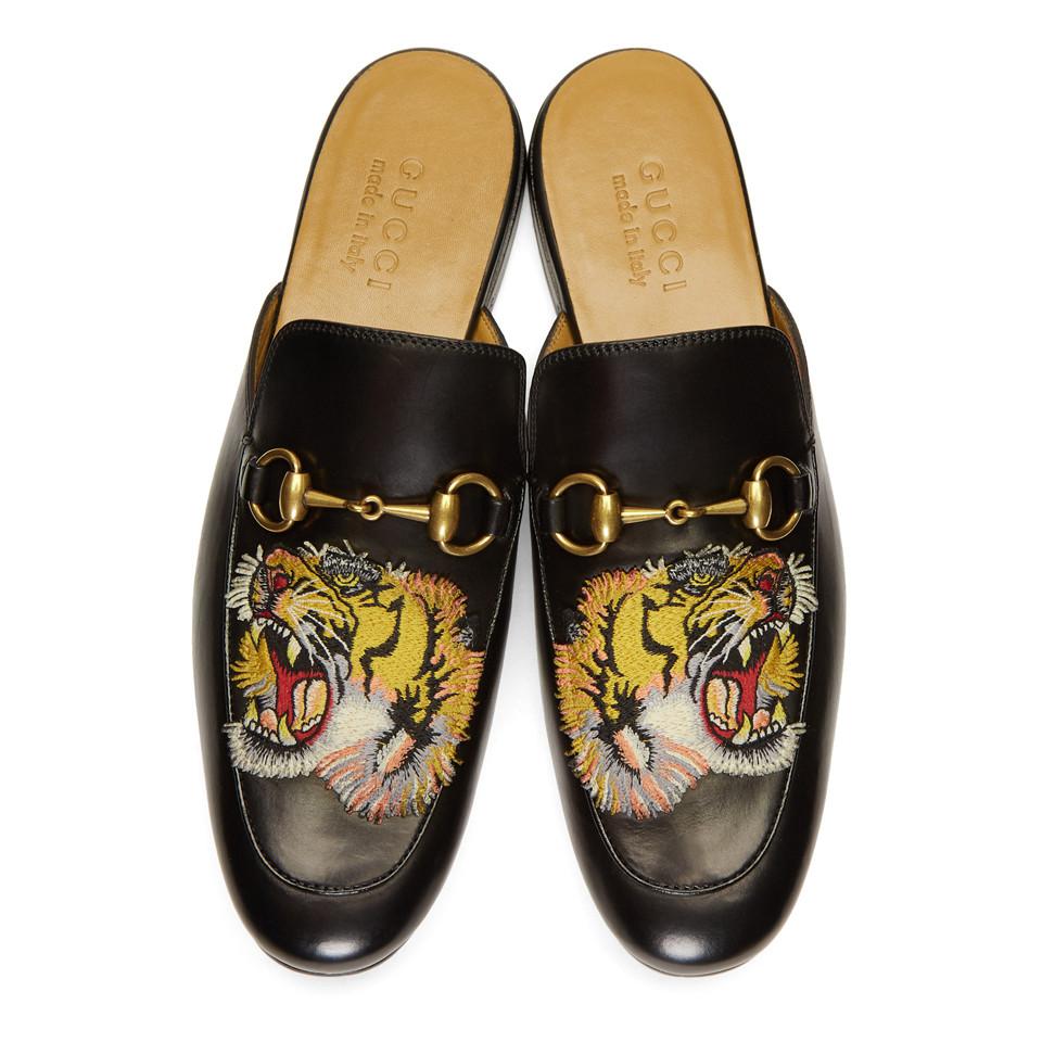 gucci fur loafers tiger