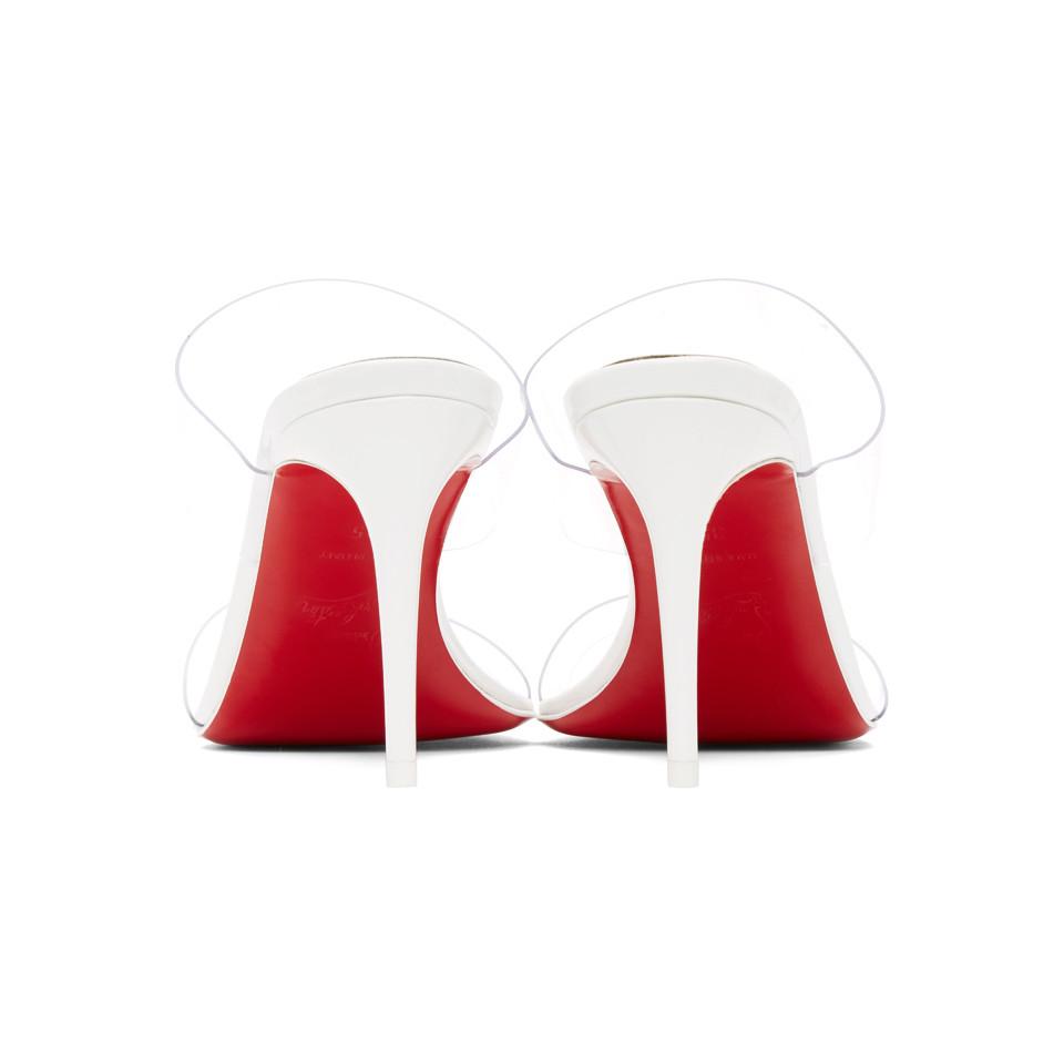 Christian Louboutin Just Nothing Heeled Sandals in White Lyst