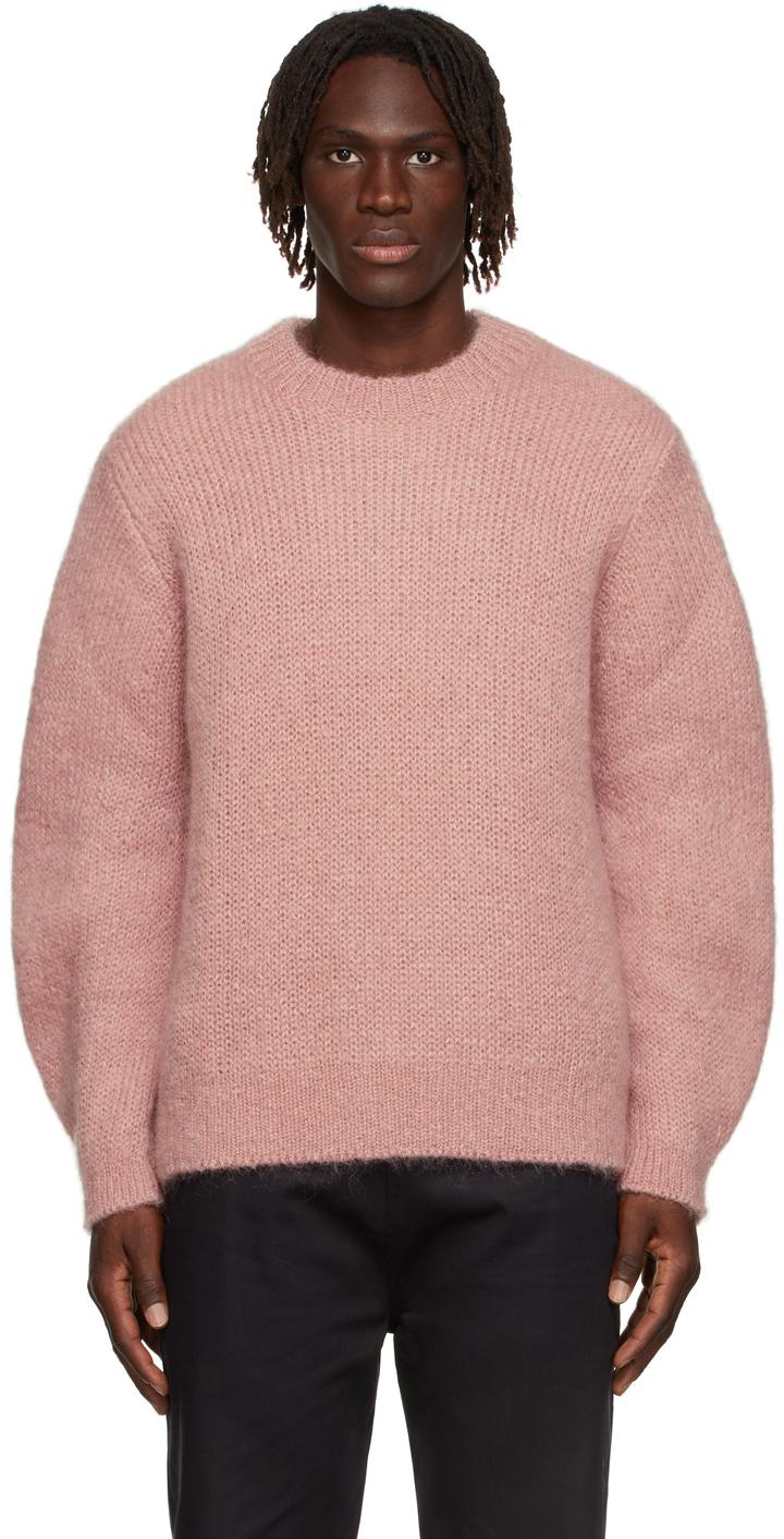 Jil Sander Synthetic Mohair Chunky Sweater in Pink for Men - Lyst