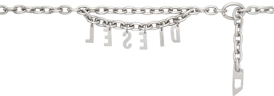 DIESEL B-Charm メタリック チェーンベルト org.jpg