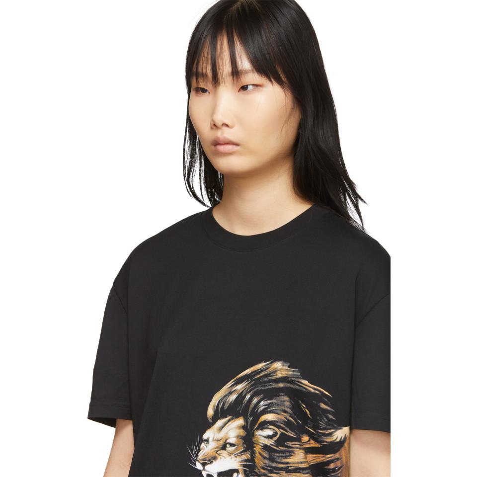 Givenchy Lion Print T-shirt in Black - Lyst
