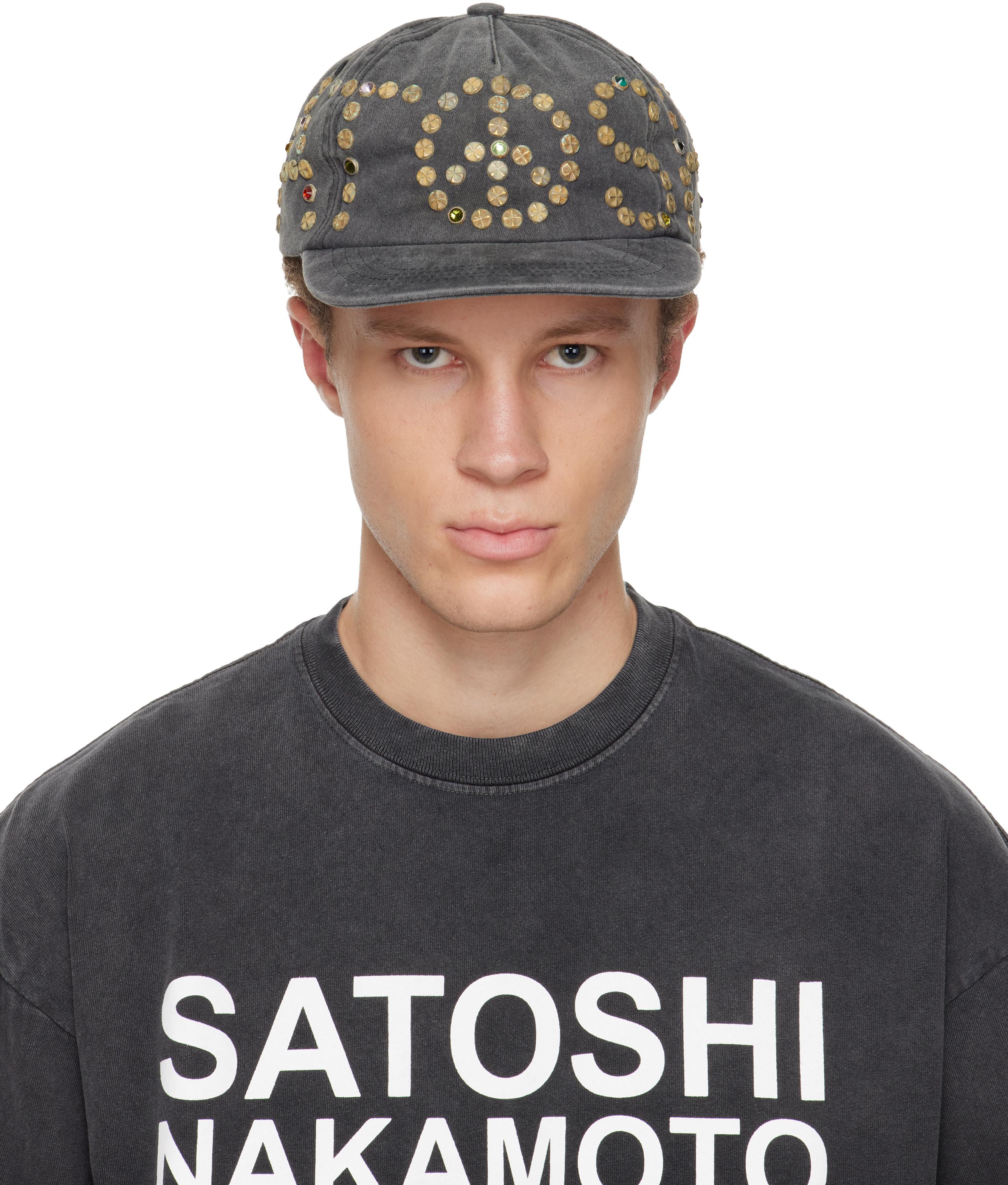 Satoshi Nakamoto Studded Wrap Around Cap in Gray for Men | Lyst