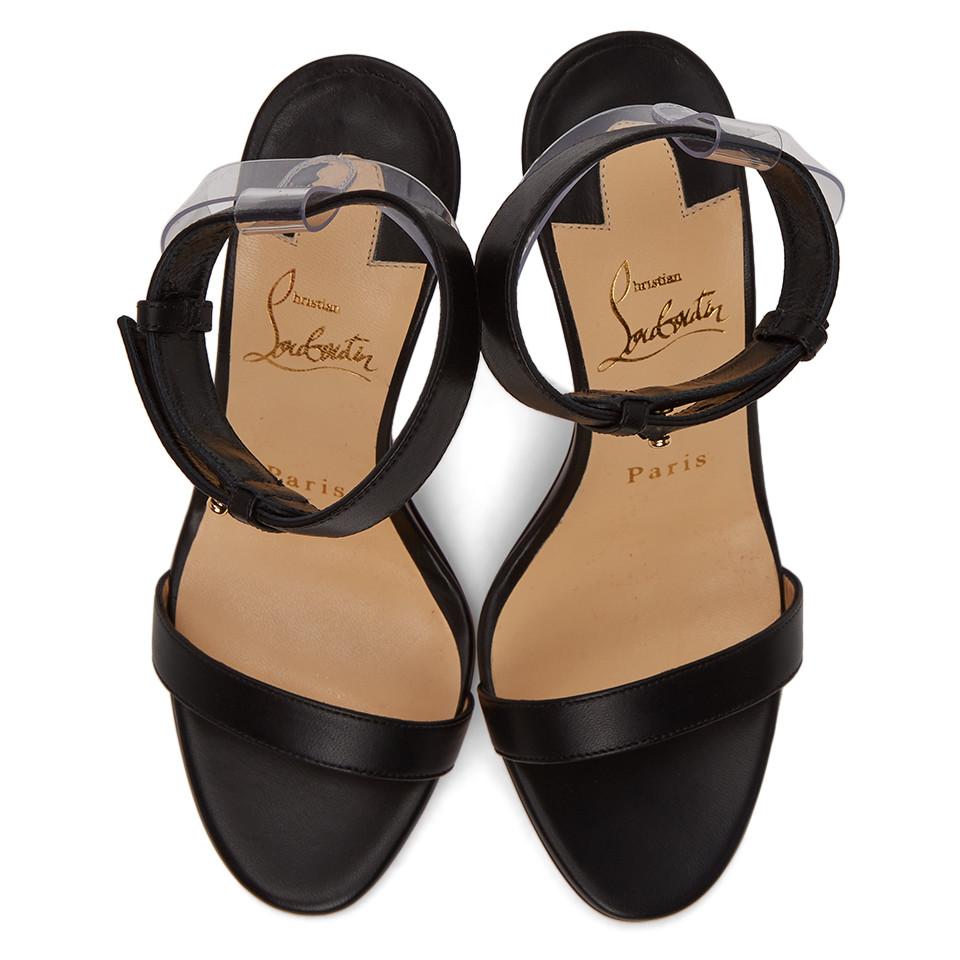 Christian Louboutin Jonatina 100 Leather Sandals in Black Lyst