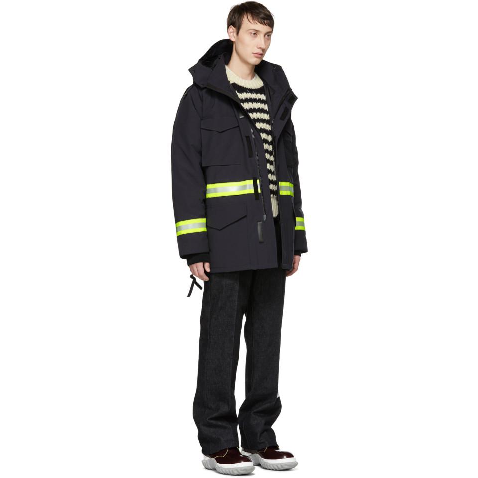 Junya Watanabe Navy Canada Goose Edition Down Reflective Parka in Blue for  Men | Lyst