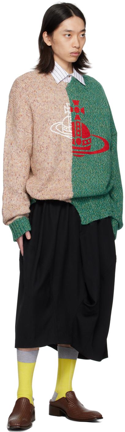 Vivienne Westwood Half & Half Sweater in Green for Men | Lyst
