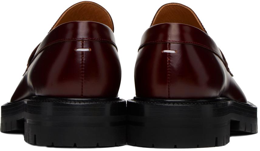Maison Margiela メンズ ブラック バーガンディ Tabi County 